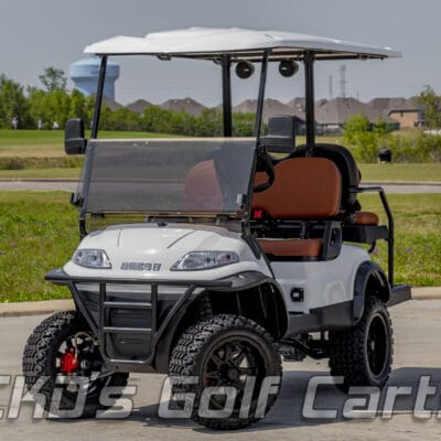 2021 Glacier White Advanced EV Brown Seats