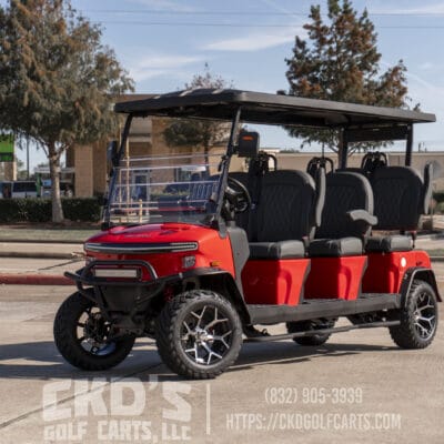 2025 Denago Rover XXL Lithium Golf Cart – Scarlett Red