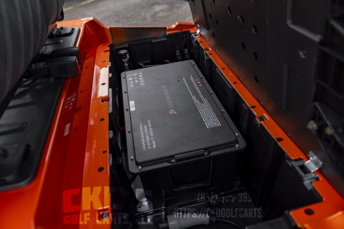 2025 Denago Nomad 4 Lithium Golf Cart - Lava Orange - CKD's Golf Carts