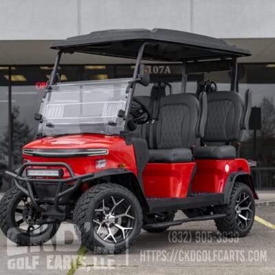 2025 Denago Rover XL Lithium Golf Cart - Scarlett Red