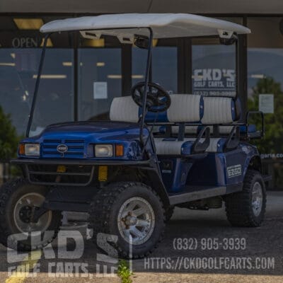 2011 Gas EZGO L6 Express Lifted Limo Golf Cart - Blue