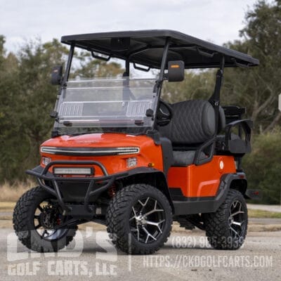 2025 Denago Nomad XL Lithium Golf Cart – Lava Orange